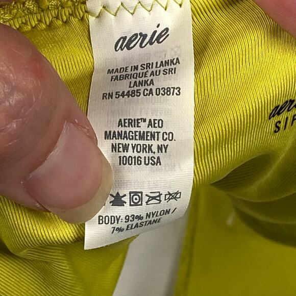 Aerie Cheekier Bikini Bottom Women's Size Small Textured Neon NWT - Picture 6 of 7